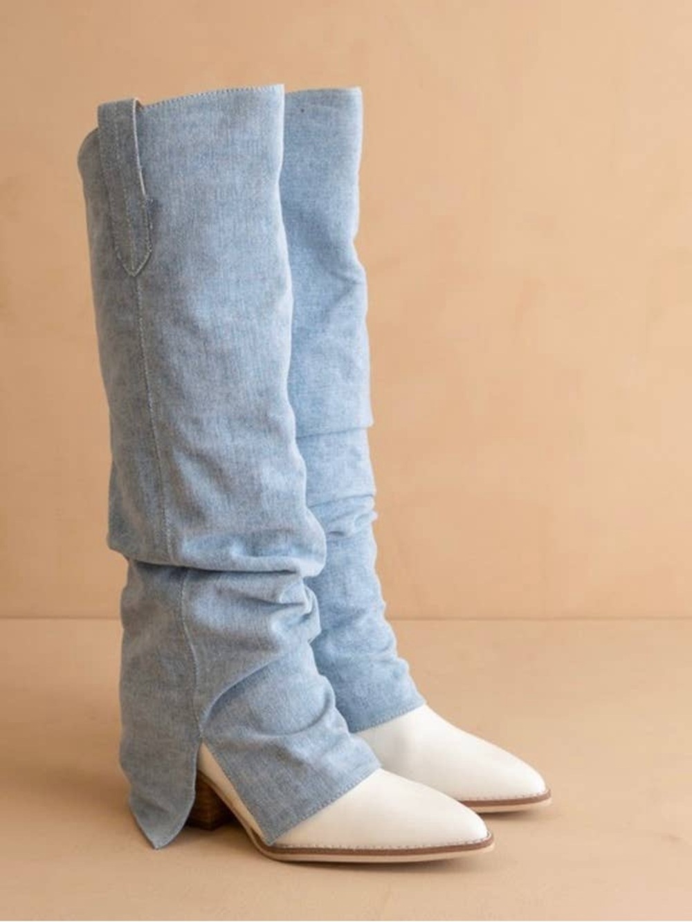 New Oasis Society Slit Jean Cowgirl Boot